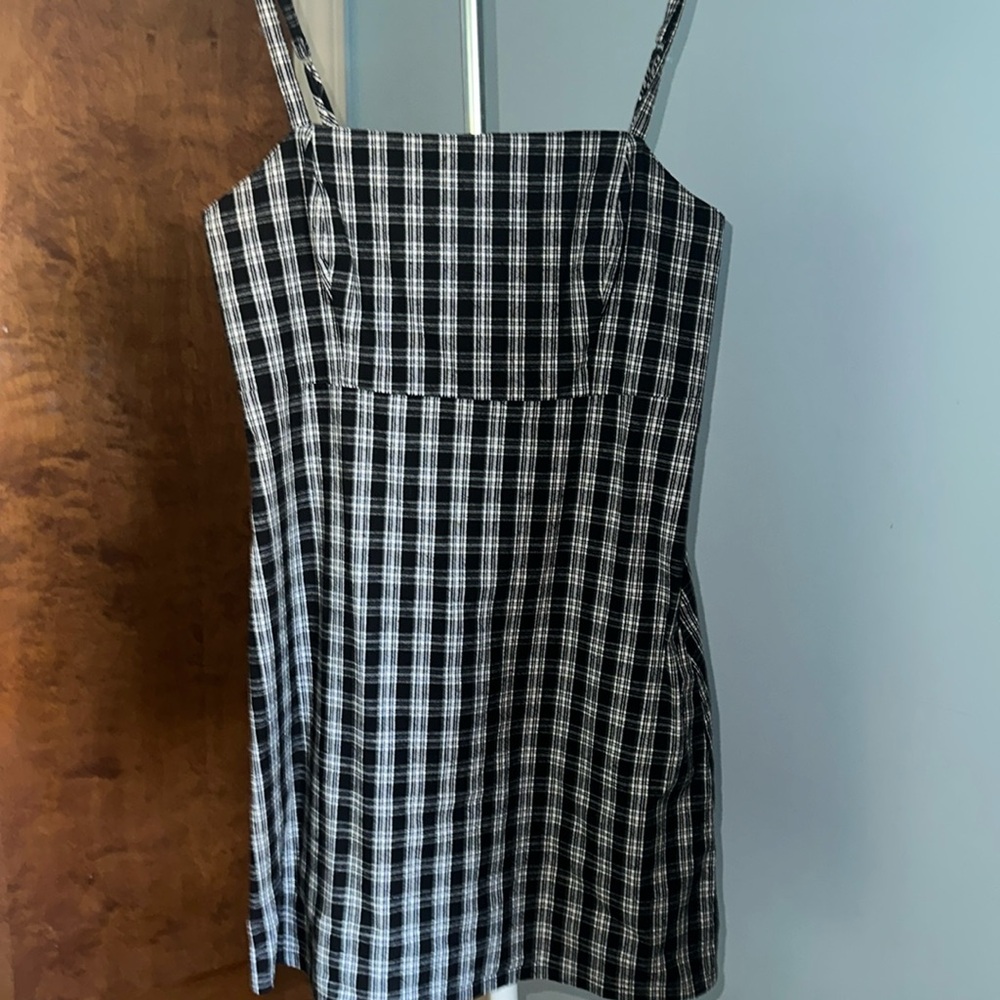Black plaid dress
